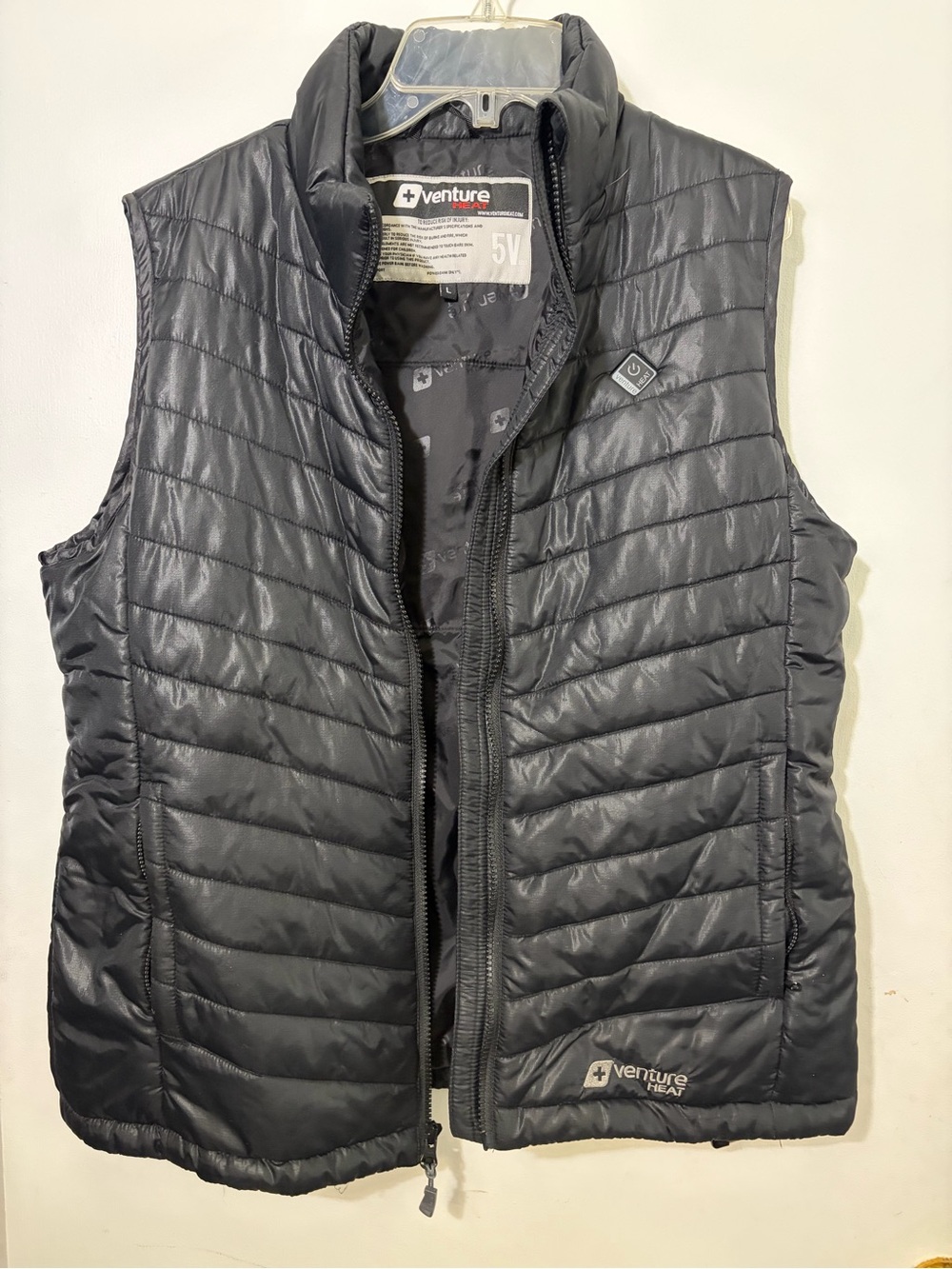 Venture Heat women Heated puffer vest  Black large.